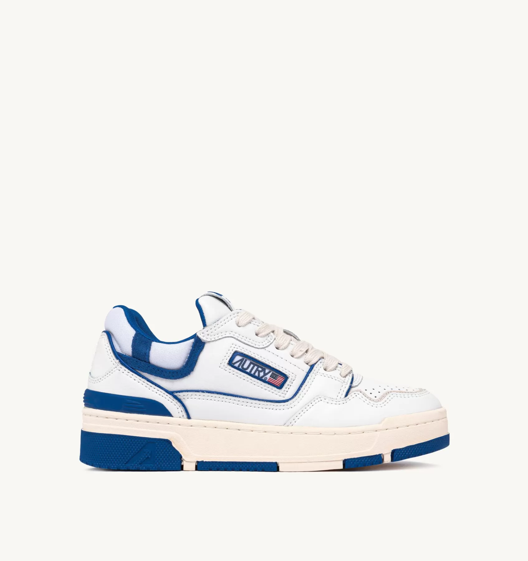 Frauen AUTRY Sneakers Clc Aus Leder In Weiss Und Blau