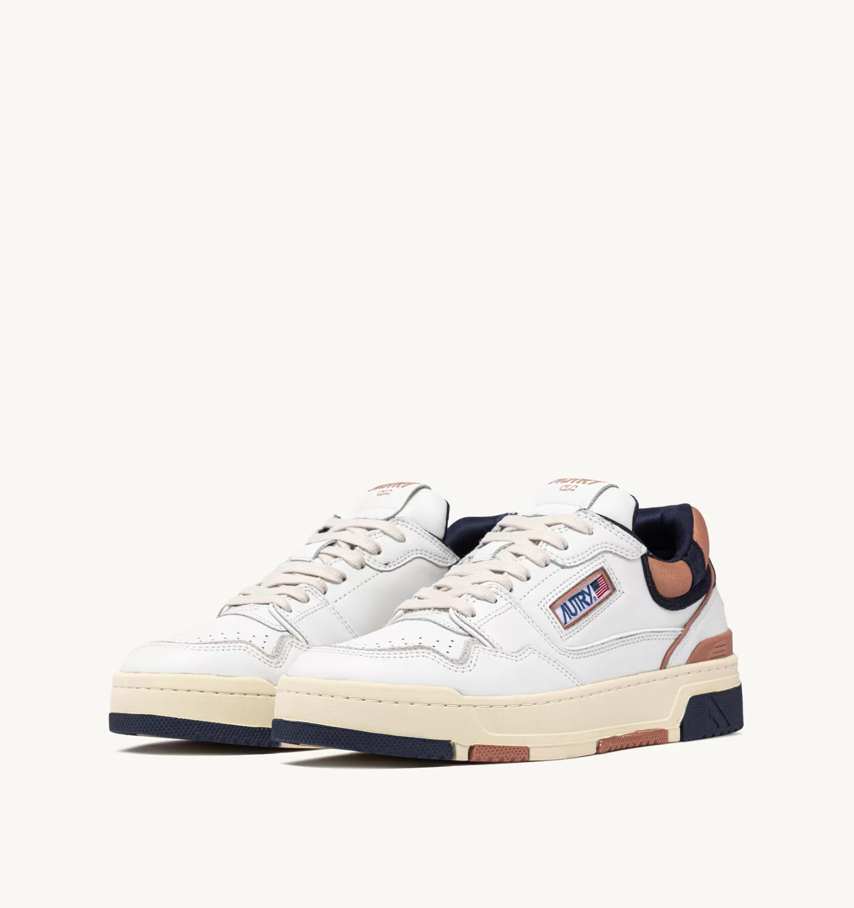 Männer AUTRY Sneakers Clc Aus Leder In Weiss Und Blau