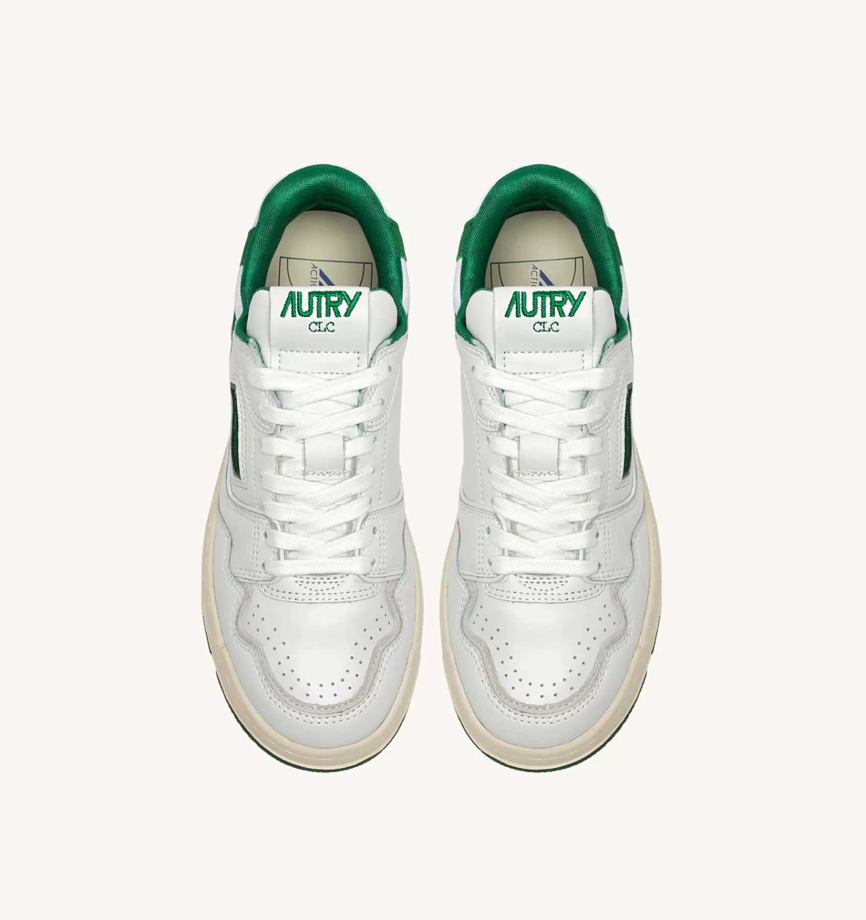 Frauen AUTRY Sneakers Clc Aus Leder In Weiss Und Wildleder In Grun