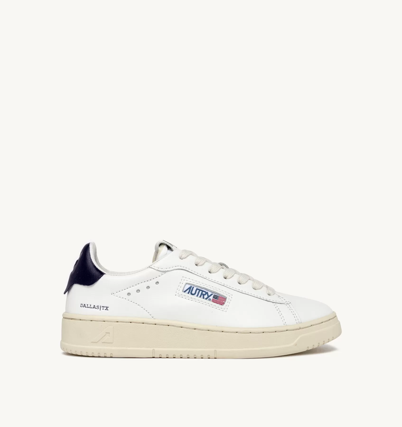 Frauen AUTRY Sneakers Dallas Low Aus Leder In Weiss Und Space