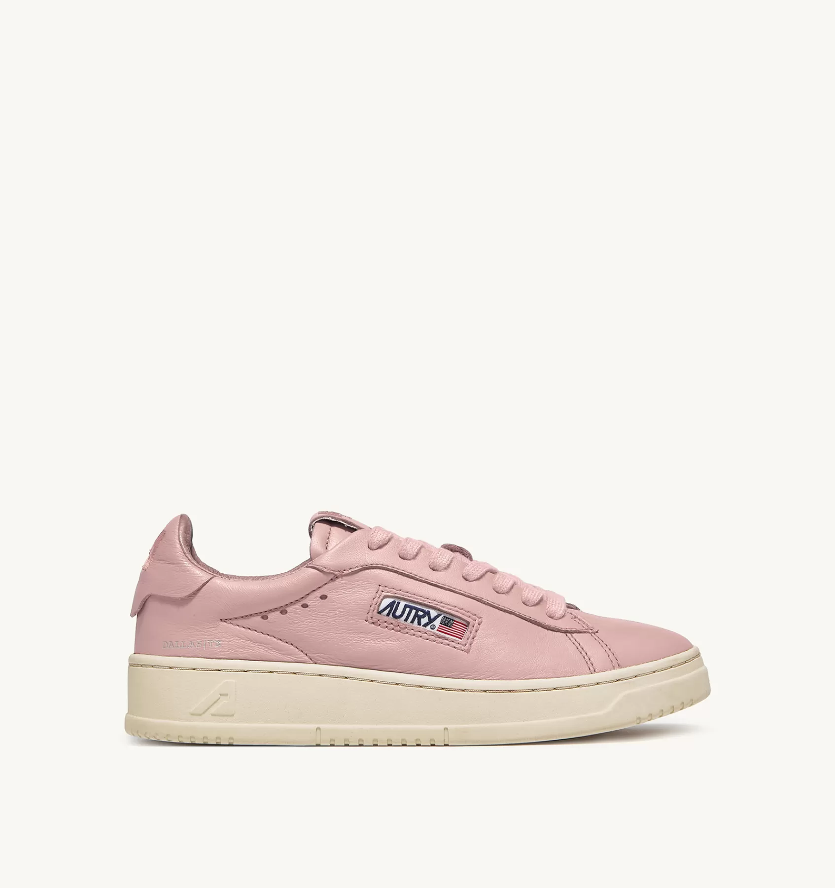 Frauen AUTRY Sneakers Dallas Low Aus Weichem Ziegenleder In Pfirsichfarbe