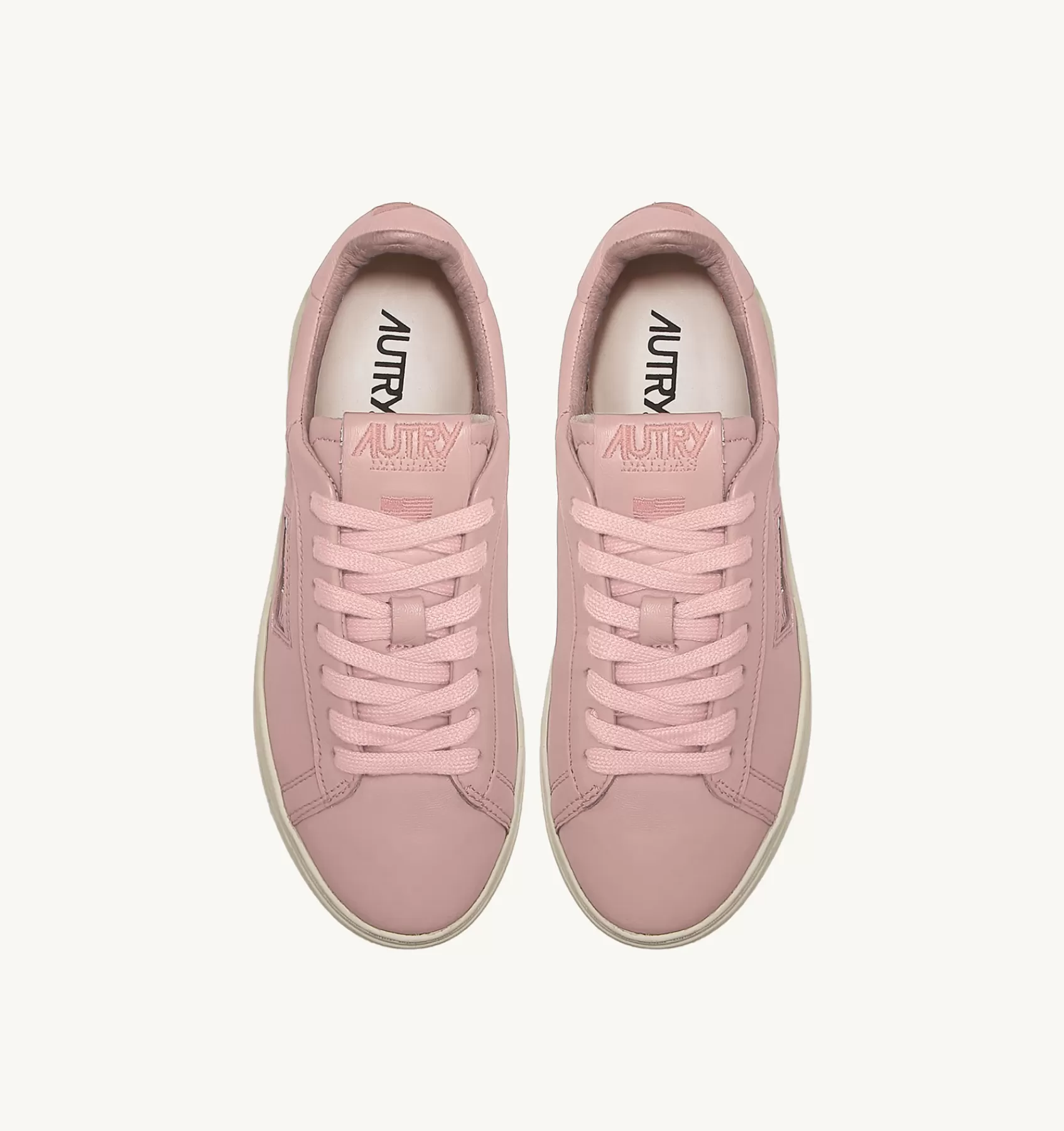 Frauen AUTRY Sneakers Dallas Low Aus Weichem Ziegenleder In Pfirsichfarbe