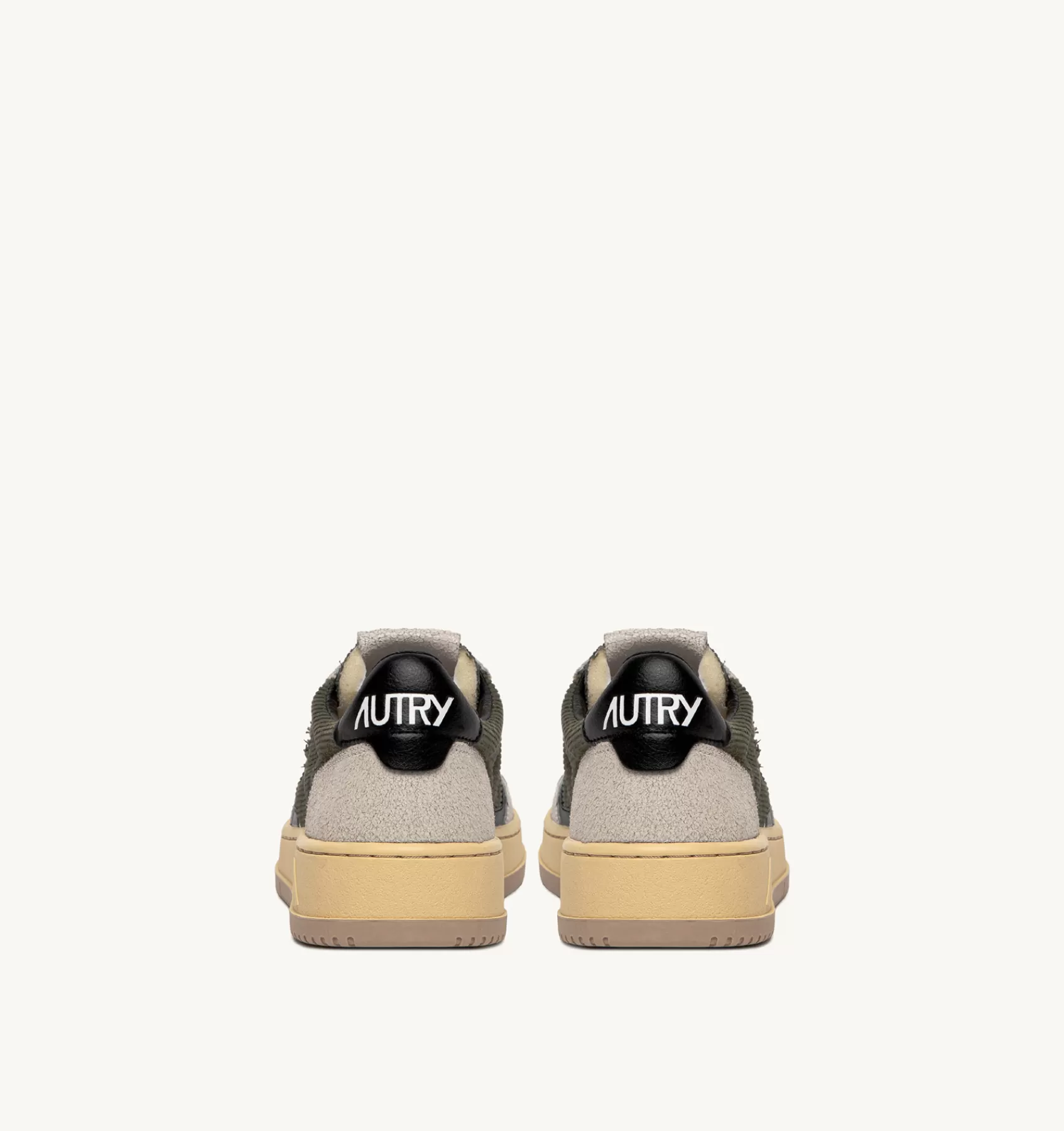 Männer AUTRY Sneakers Medalist Low Aus Kord In Grun Und Leder In Weiss