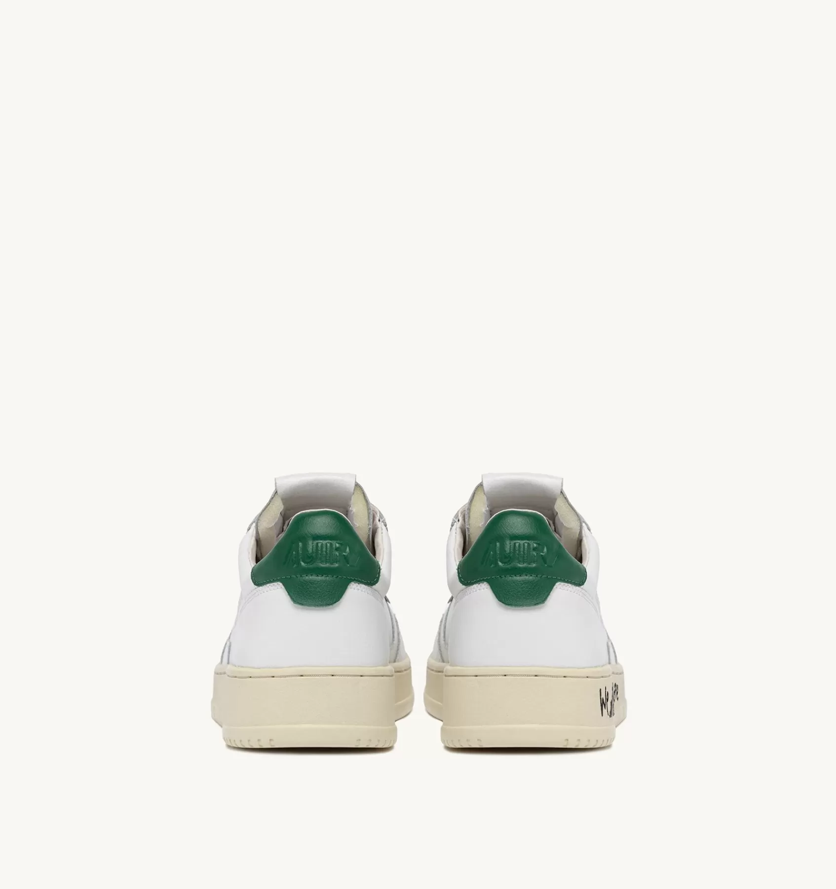 Männer AUTRY Sneakers Medalist Low Aus Leder In Weiss Und Amazonasgrun