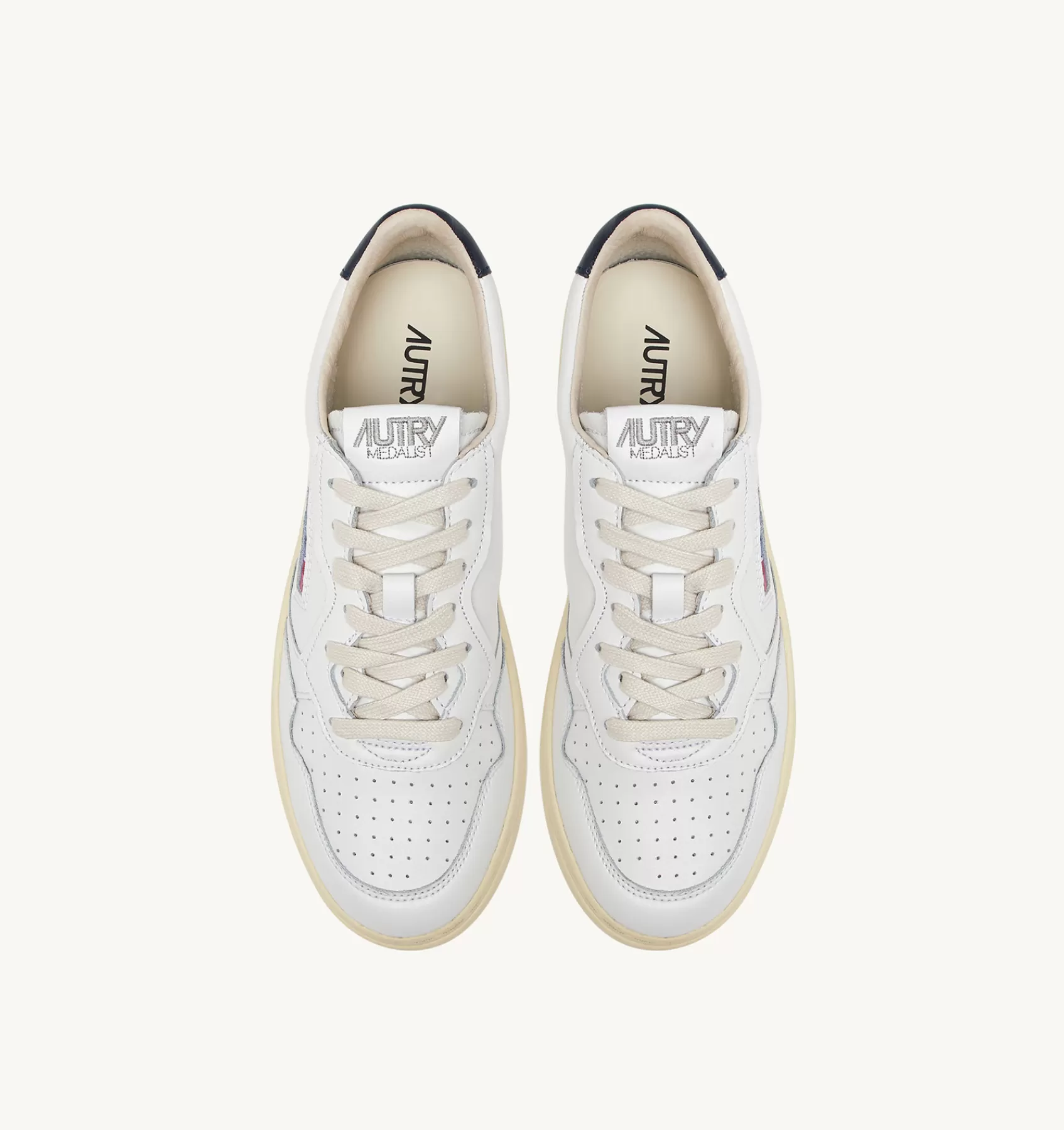 Männer AUTRY Sneakers Medalist Low Aus Leder In Weiss Und Blau