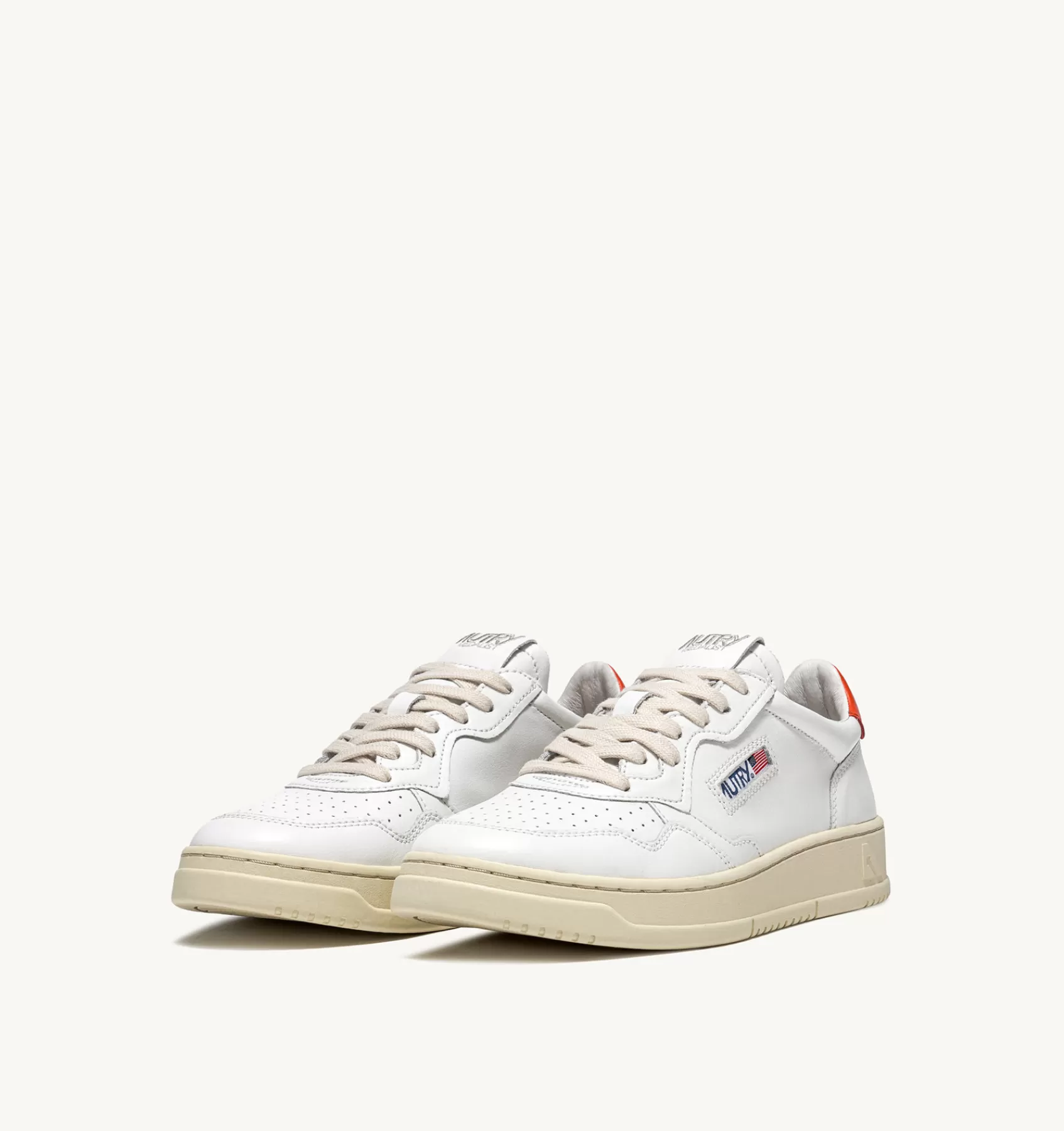 Männer AUTRY Sneakers Medalist Low Aus Leder In Weiss Und Grun