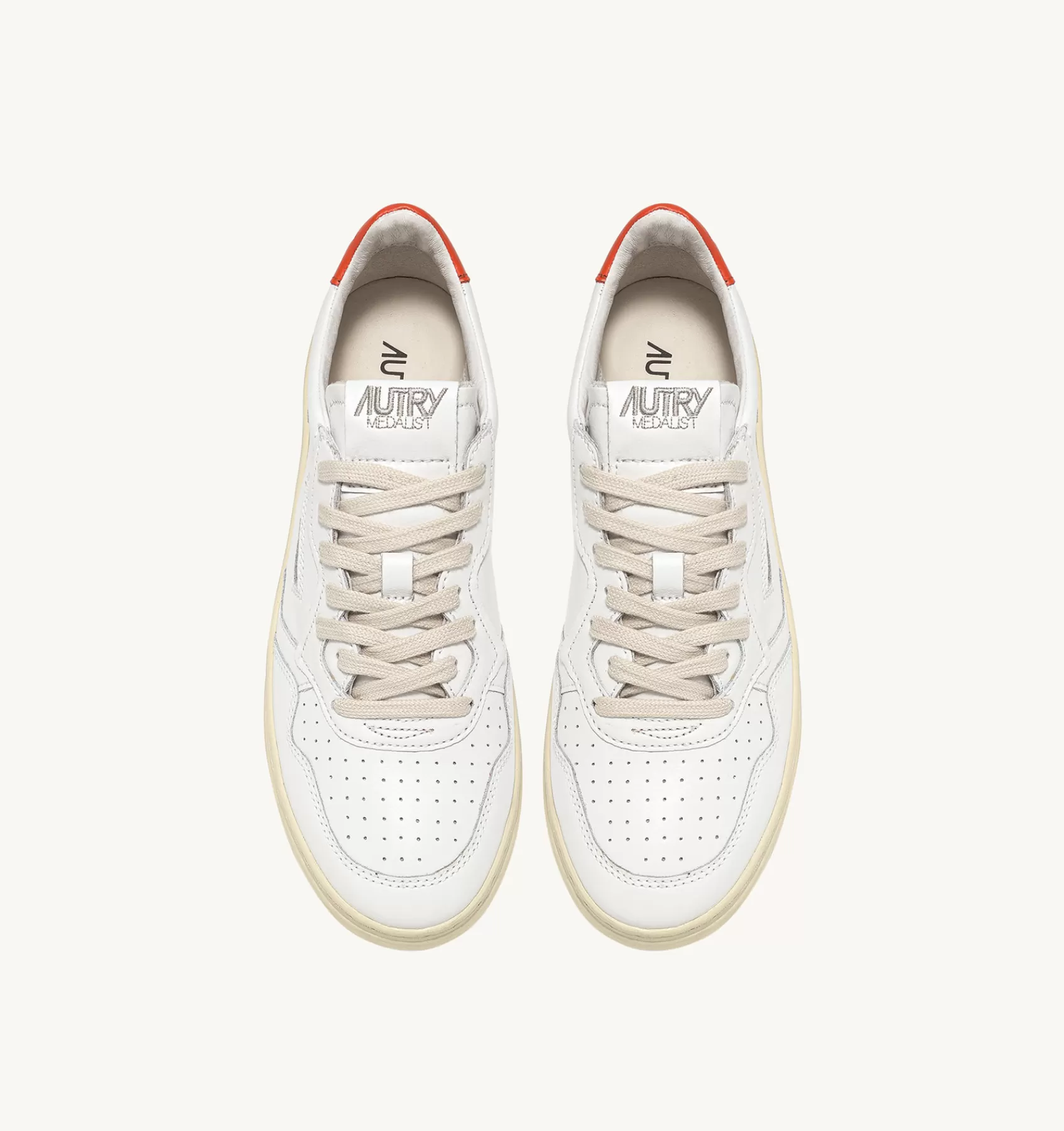 Männer AUTRY Sneakers Medalist Low Aus Leder In Weiss Und Grun