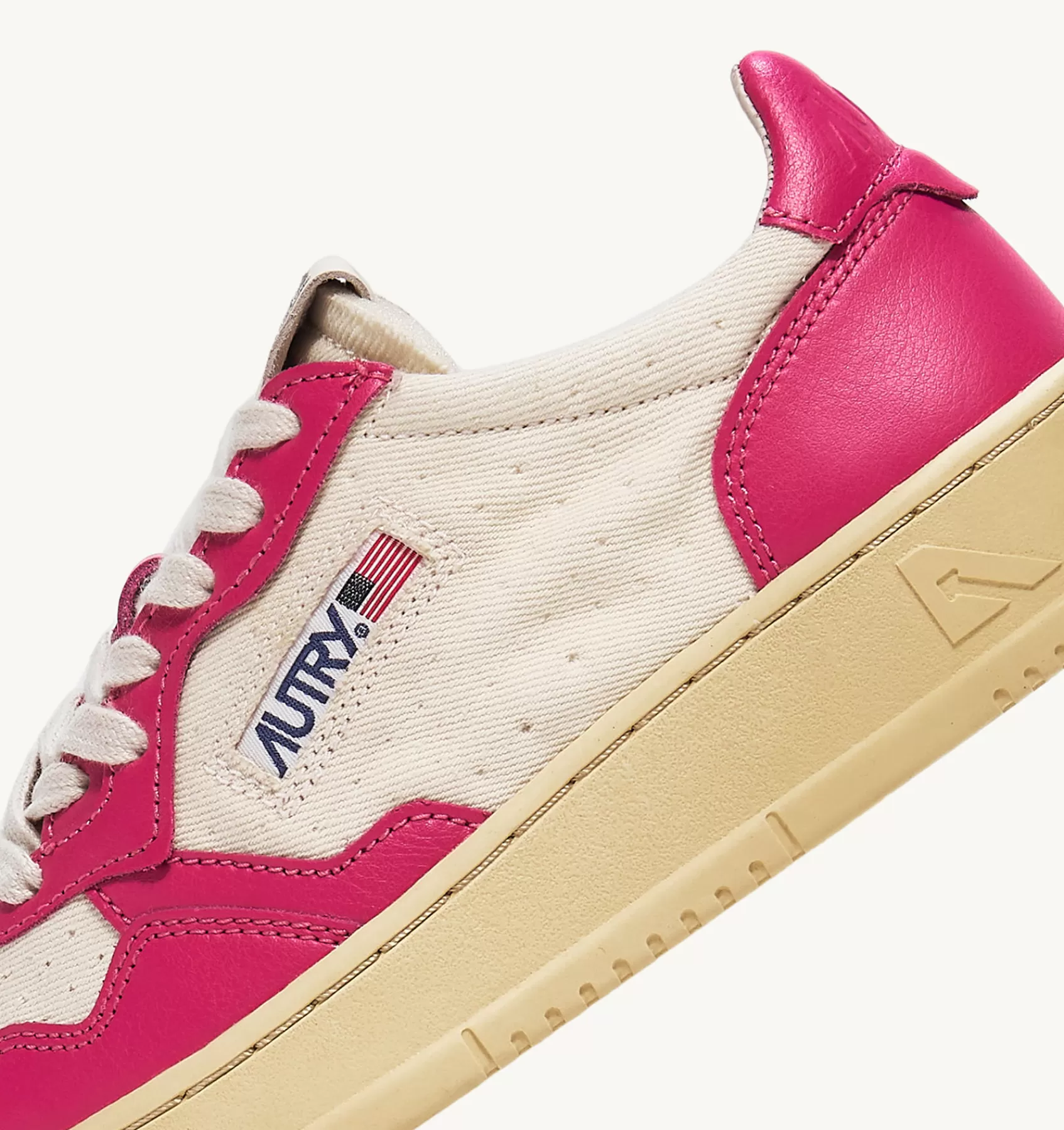 Frauen AUTRY Sneakers Medalist Low Aus Leder Und Canvas In Weiss Und Bubble