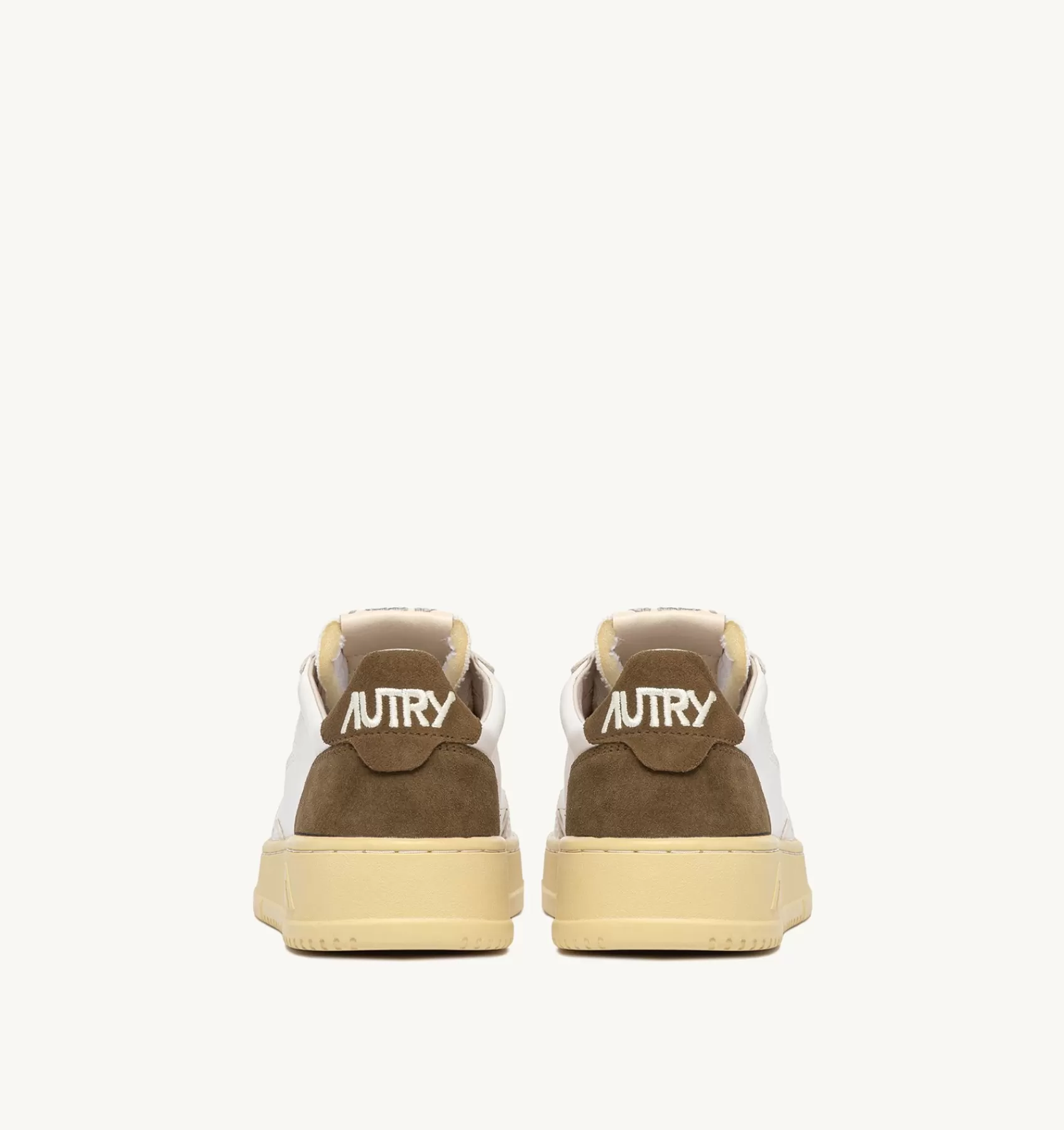 Frauen AUTRY Sneakers Medalist Low Aus Leder Und Wildleder In Weiss Und Braun