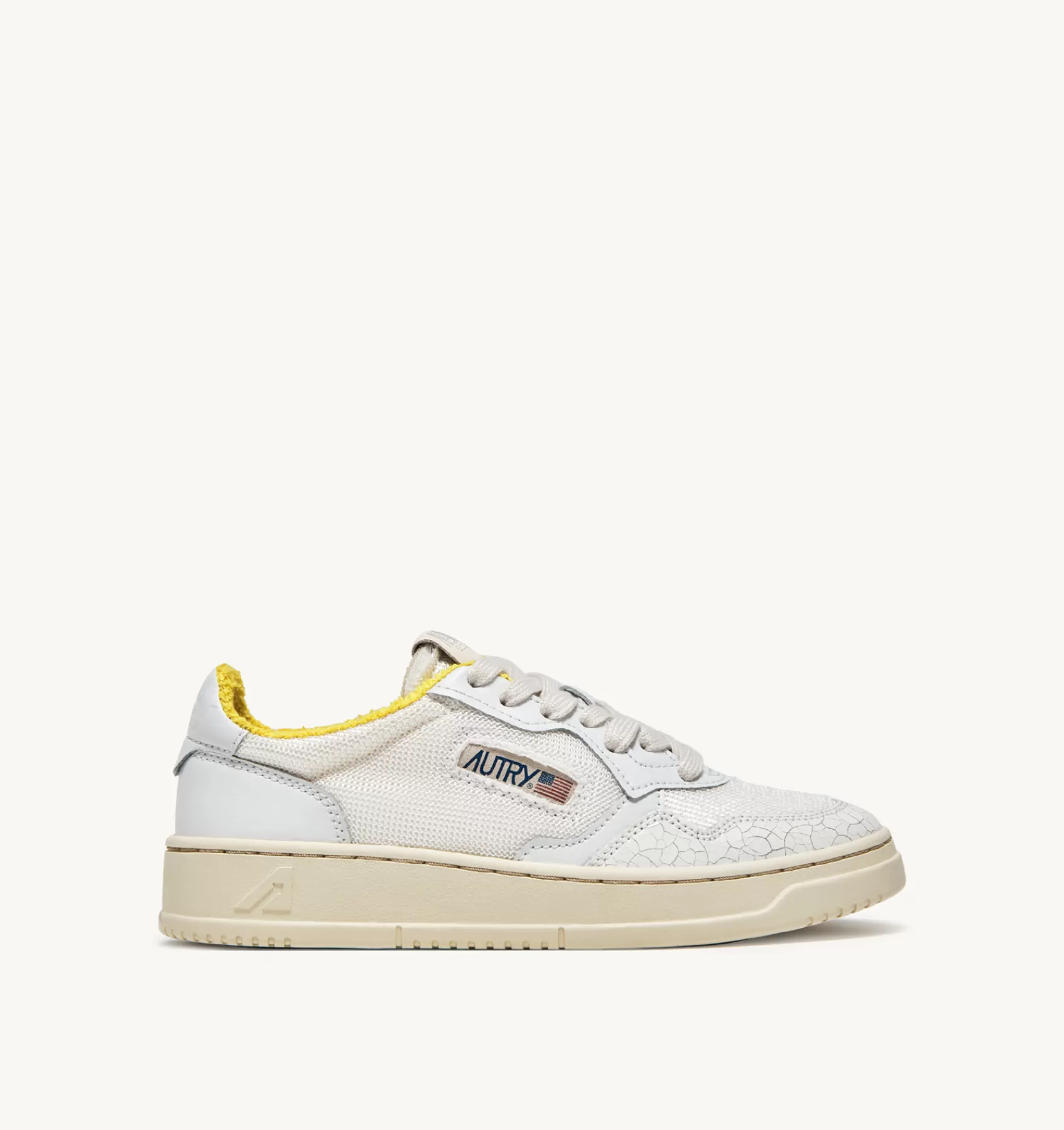 Frauen AUTRY Sneakers Medalist Low Aus Sponge In Gelb Und Dragon-Effekt