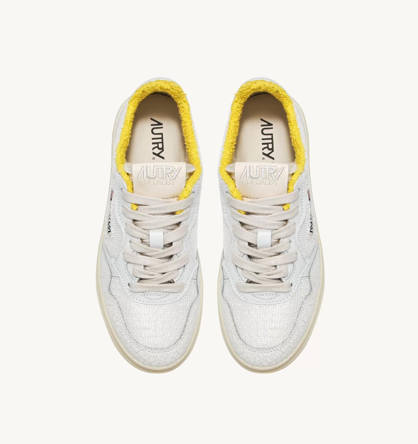 Frauen AUTRY Sneakers Medalist Low Aus Sponge In Gelb Und Dragon-Effekt