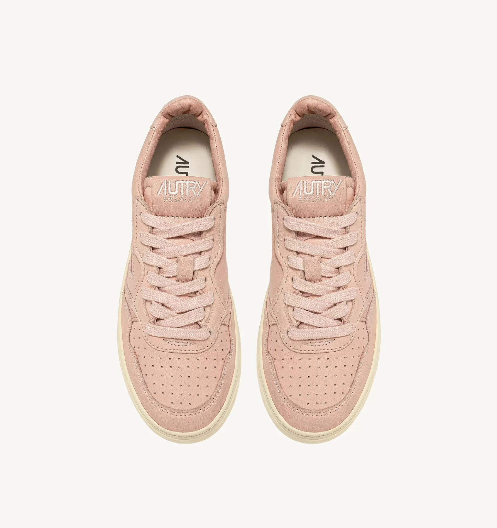 Frauen AUTRY Sneakers Medalist Low Aus Weichem Ziegenleder In Pfirsichfarbe