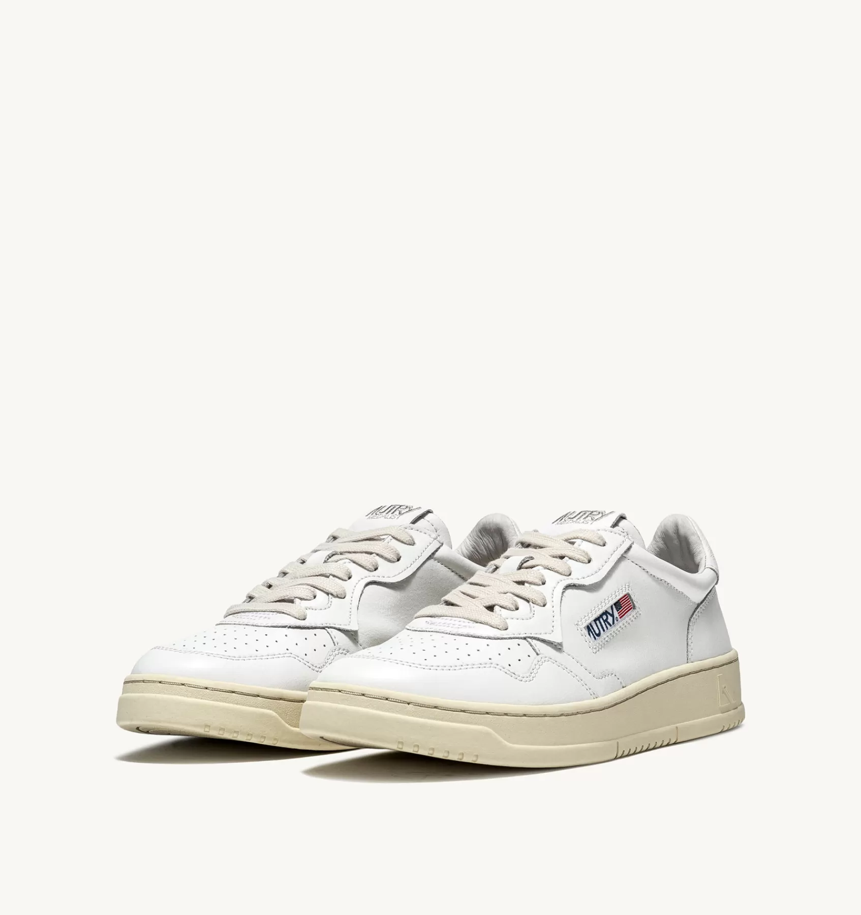 Männer AUTRY Sneakers Medalist Low Aus Weissem Leder