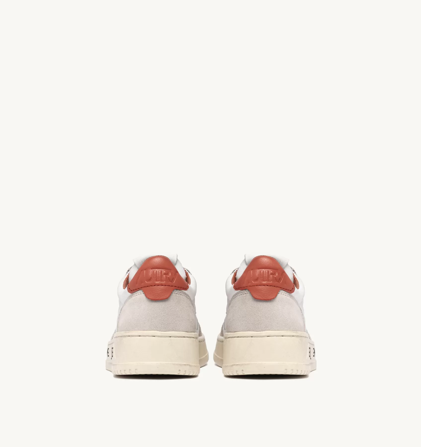 Frauen AUTRY Sneakers Medalist Low Aus Weissem Leder Und Beigem Wildleder