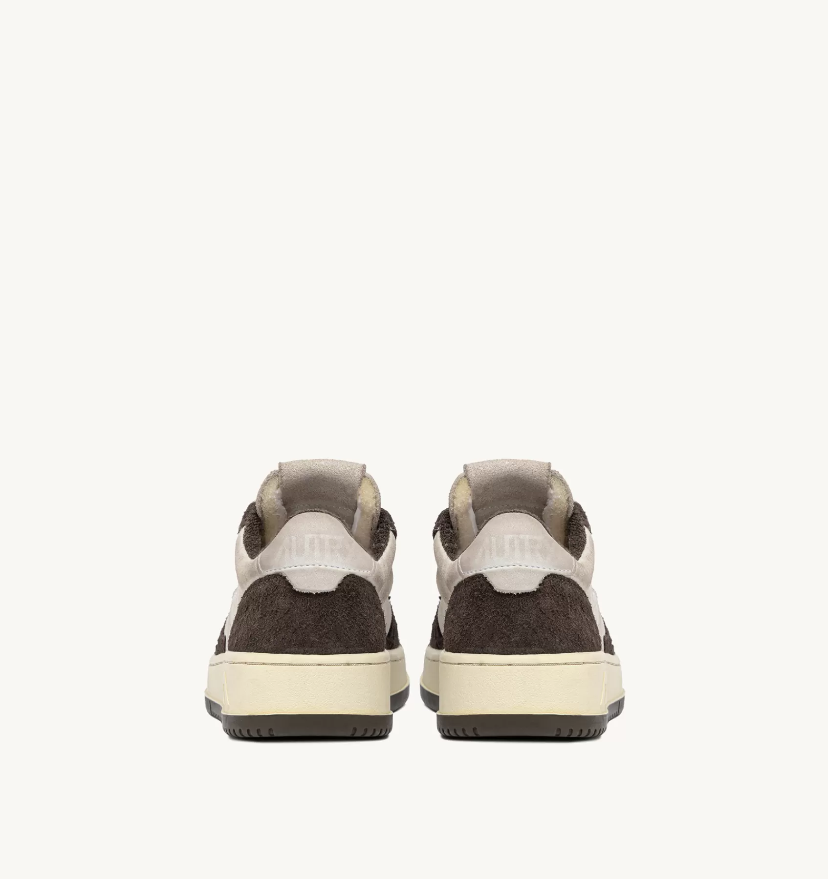 Frauen AUTRY Sneakers Medalist Low Aus Wildleder In Weiss Und Wildleder "Hair"-Effekt In Braun
