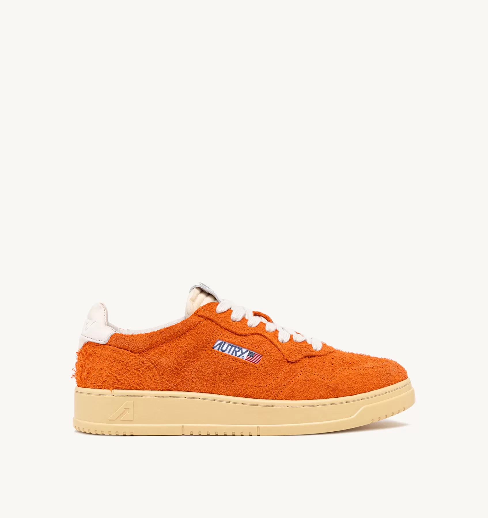 Männer AUTRY Sneakers Medalist Low Aus Wildleder Mit "Hair"-Effekt In Orange