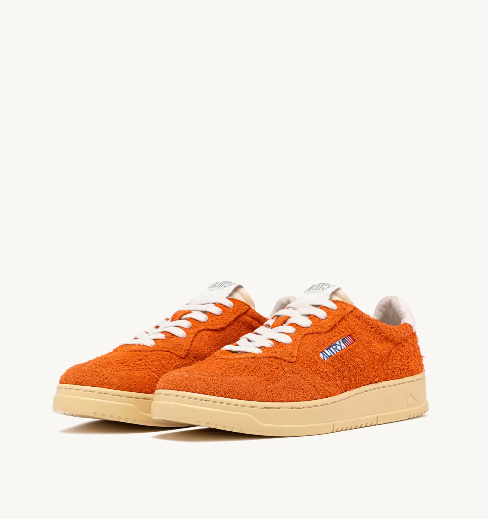 Männer AUTRY Sneakers Medalist Low Aus Wildleder Mit "Hair"-Effekt In Orange