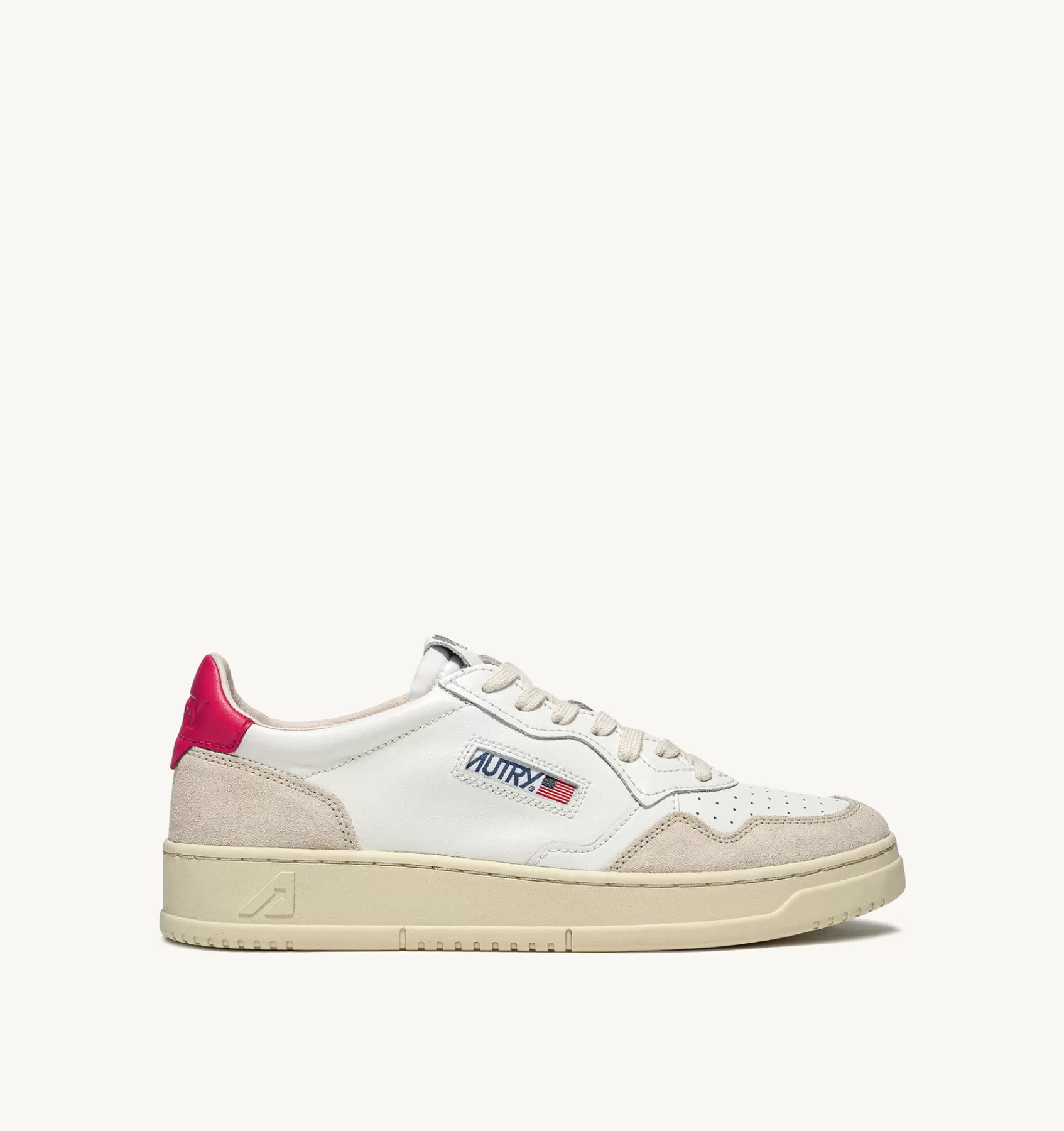 Frauen AUTRY Sneakers Medalist Low Aus Wildleder Und Leder In Weiss Und Bubble