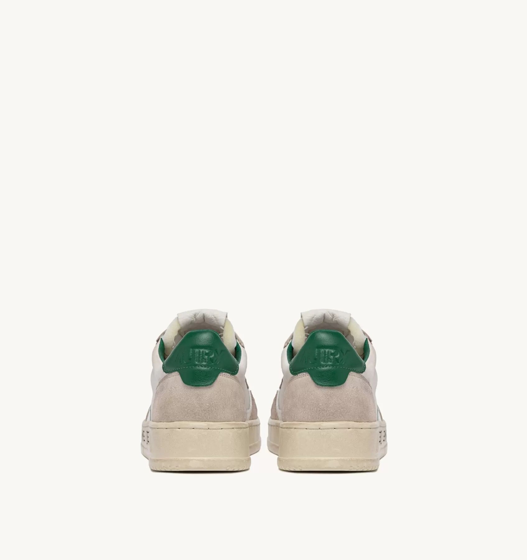 Männer AUTRY Sneakers Medalist Low Aus Wildleder Und Leder In Weiss Und Grun
