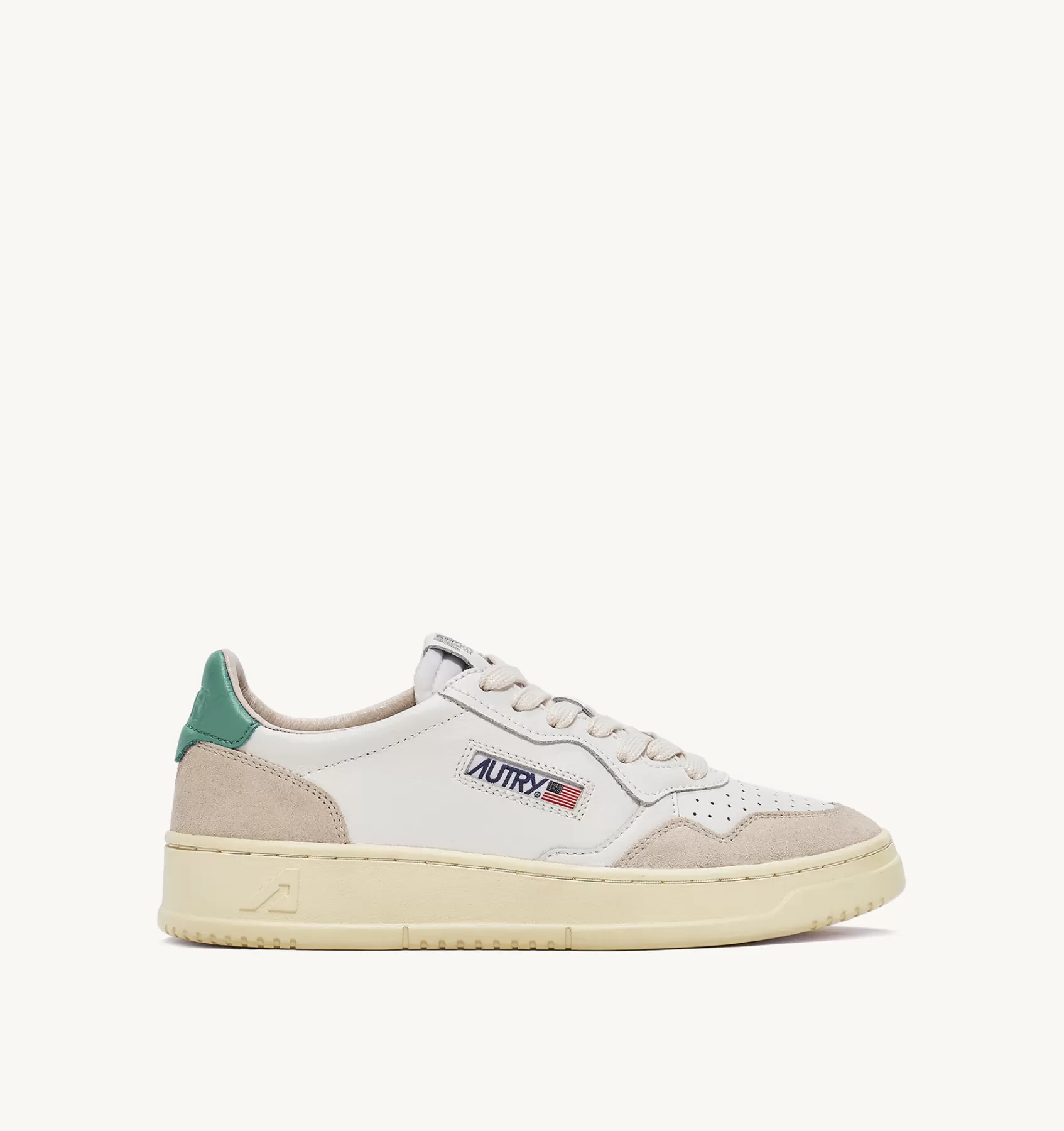 Männer AUTRY Sneakers Medalist Low Aus Wildleder Und Leder In Weiss Und Malachi