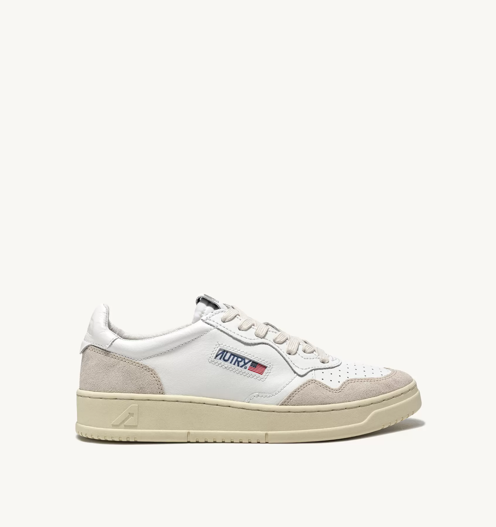Männer AUTRY Sneakers Medalist Low Aus Wildleder Und Weissem Leder