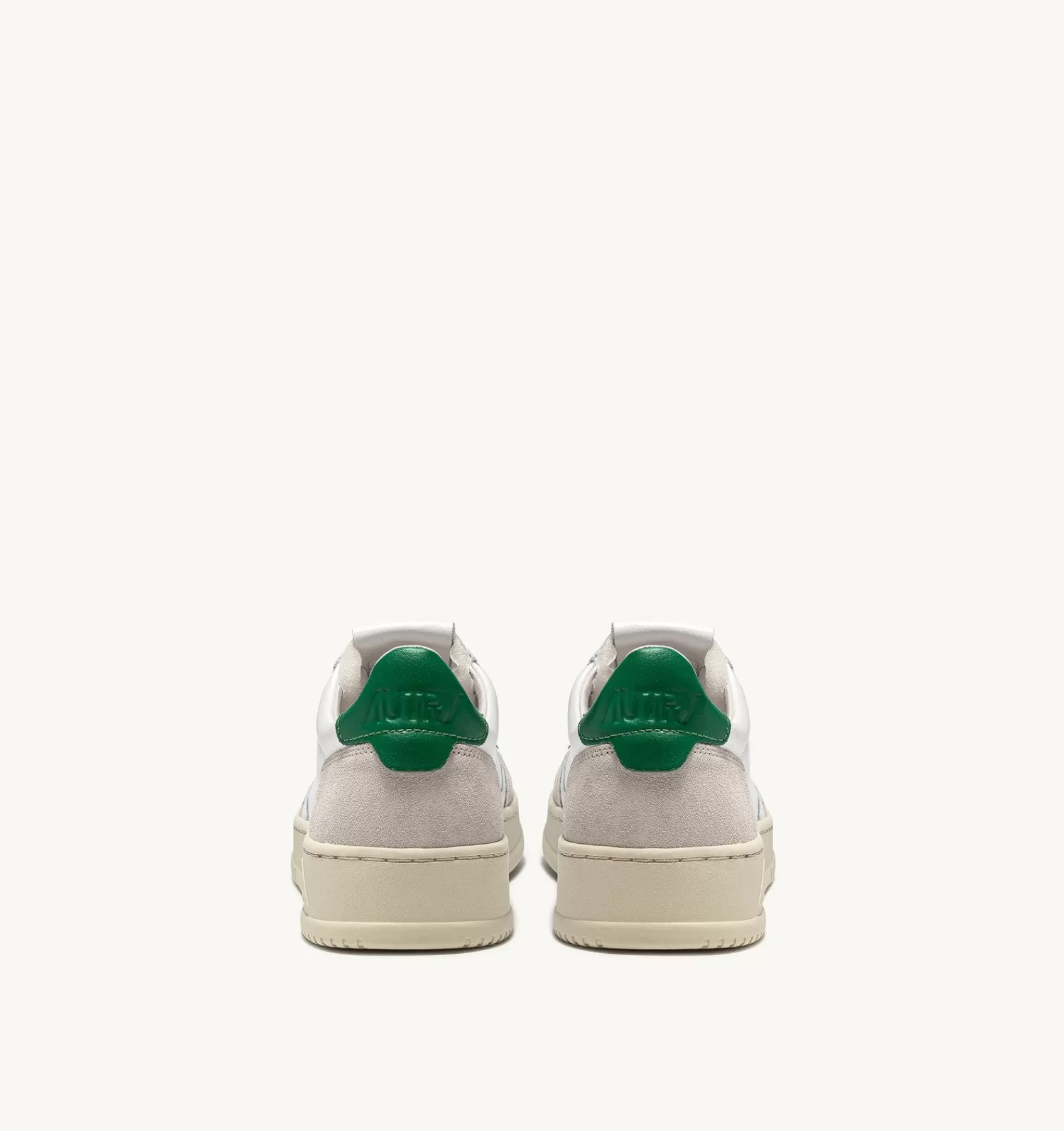 Männer AUTRY Sneakers Medalist Low Aus Wildleder Und Weissem Leder Mit Amazonasgrun