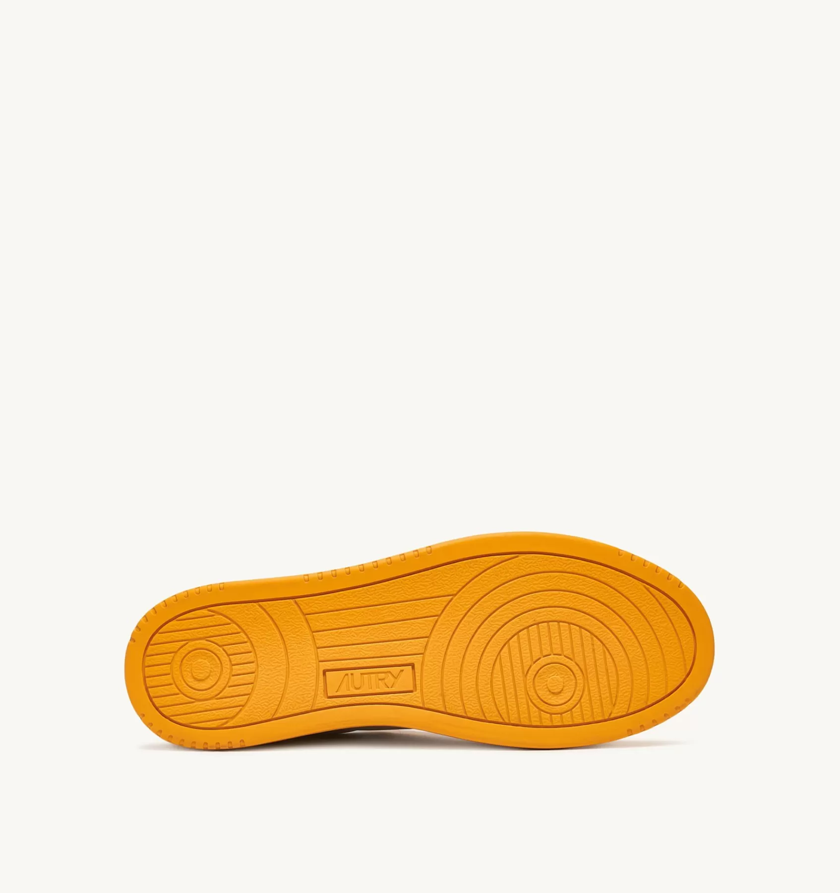 Männer AUTRY Sneakers Medalist Low Aus Ziegenleder Und Canvas In Weiss Und Mango