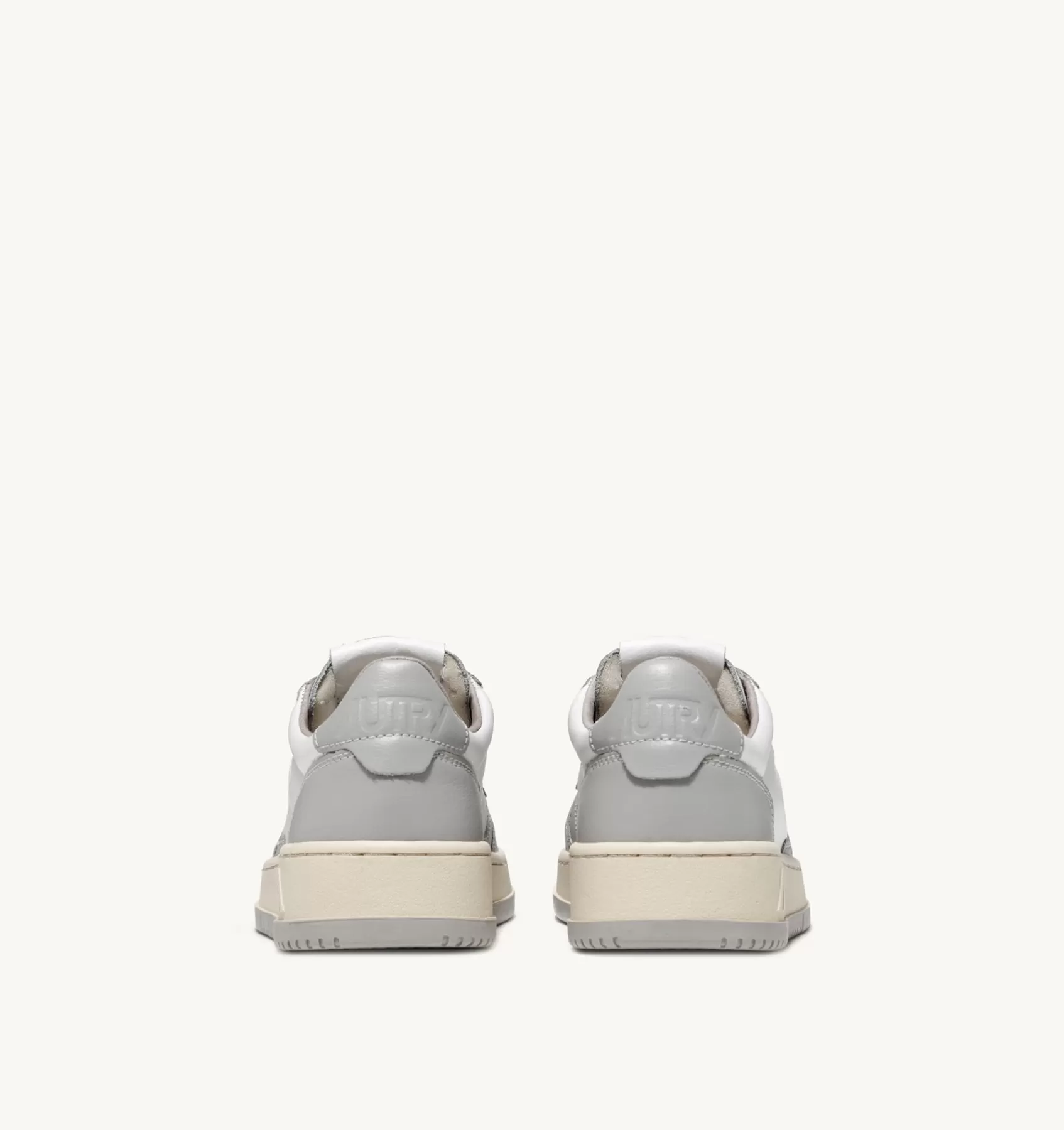 Frauen AUTRY Sneakers Medalist Low Aus Zweifarbigem Leder Weiss Und Vapor