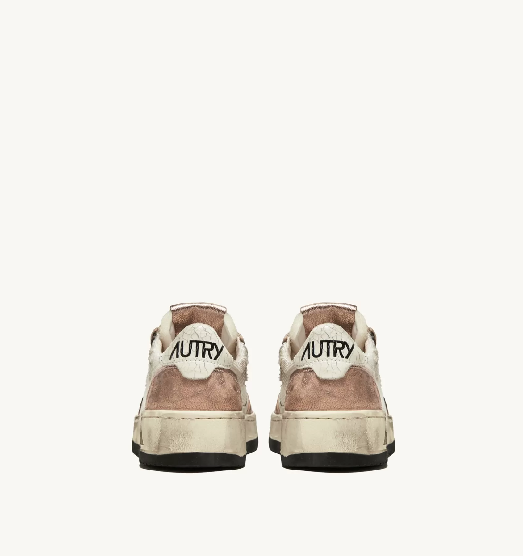 Frauen AUTRY Sneakers Medalist Low Super Vintage Aus Gewebe Und Wildleder In Weiss Und Rosa