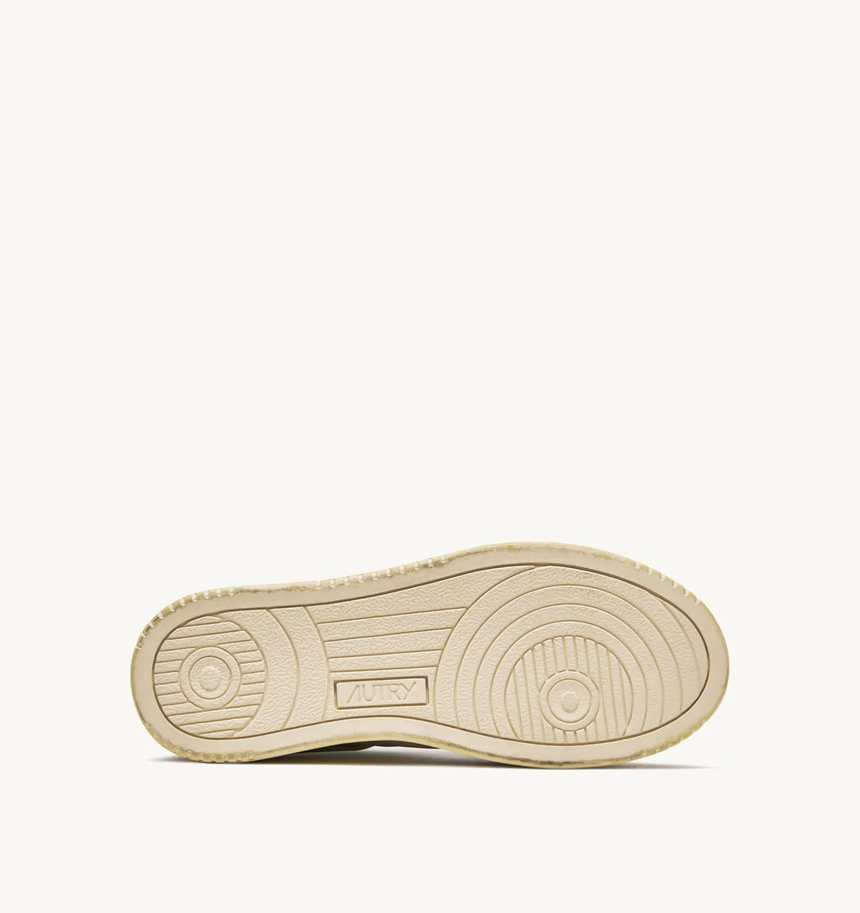 Männer AUTRY Sneakers Medalist Low Super Vintage Aus Leder Yellowing Mit Weiss Und Orange
