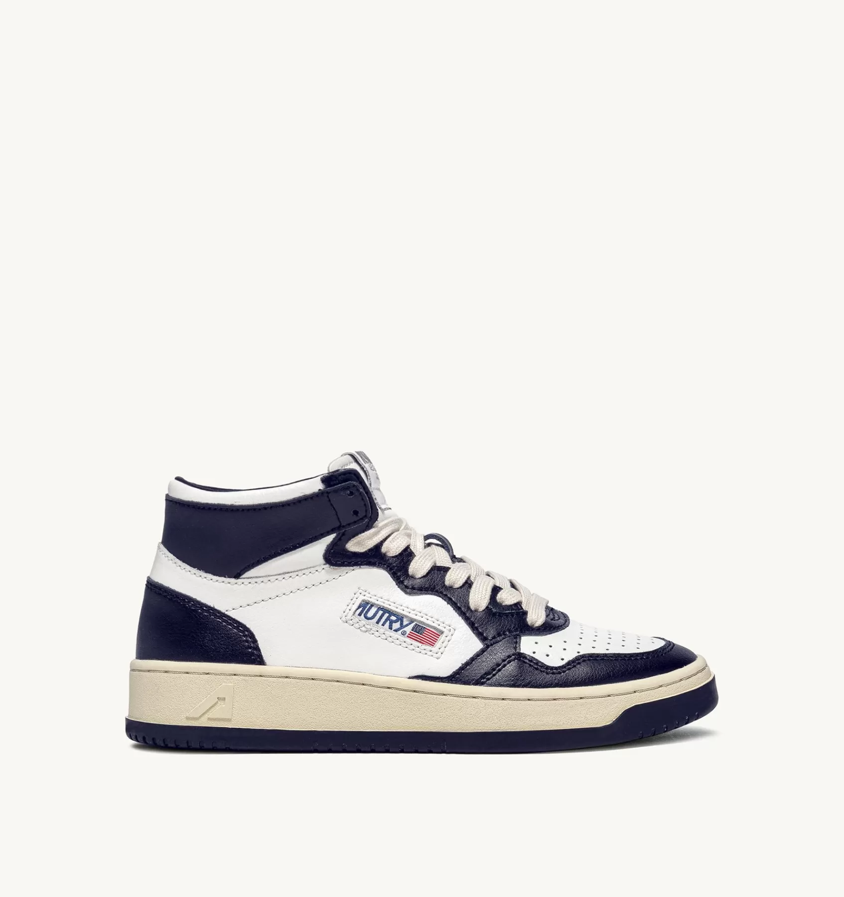 Männer AUTRY Sneakers Medalist Mid Aus Leder In Weiss Und Blau