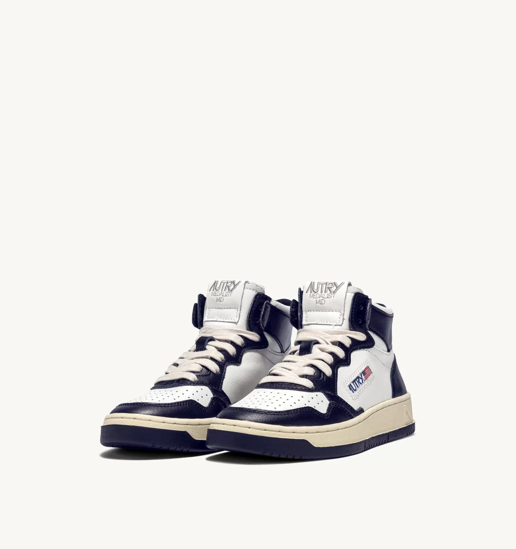 Männer AUTRY Sneakers Medalist Mid Aus Leder In Weiss Und Blau