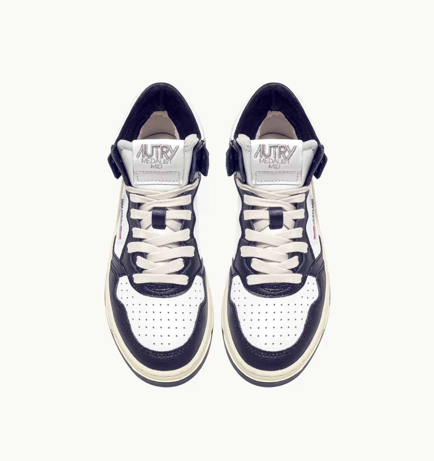 Frauen AUTRY Sneakers Medalist Mid Aus Leder In Weiss Und Blau