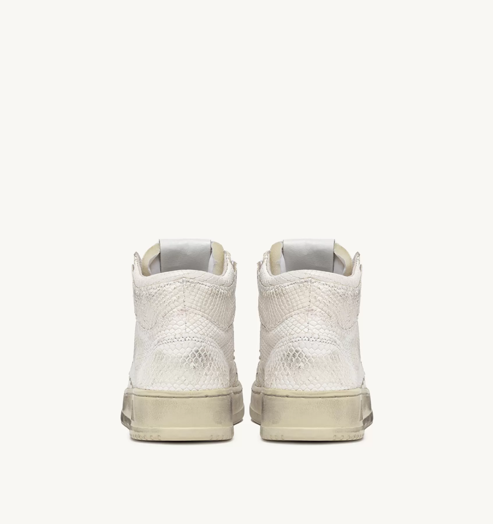 Frauen AUTRY Sneakers Medalist Mid Aus Leder Mit Schlangenoptik In Weiss