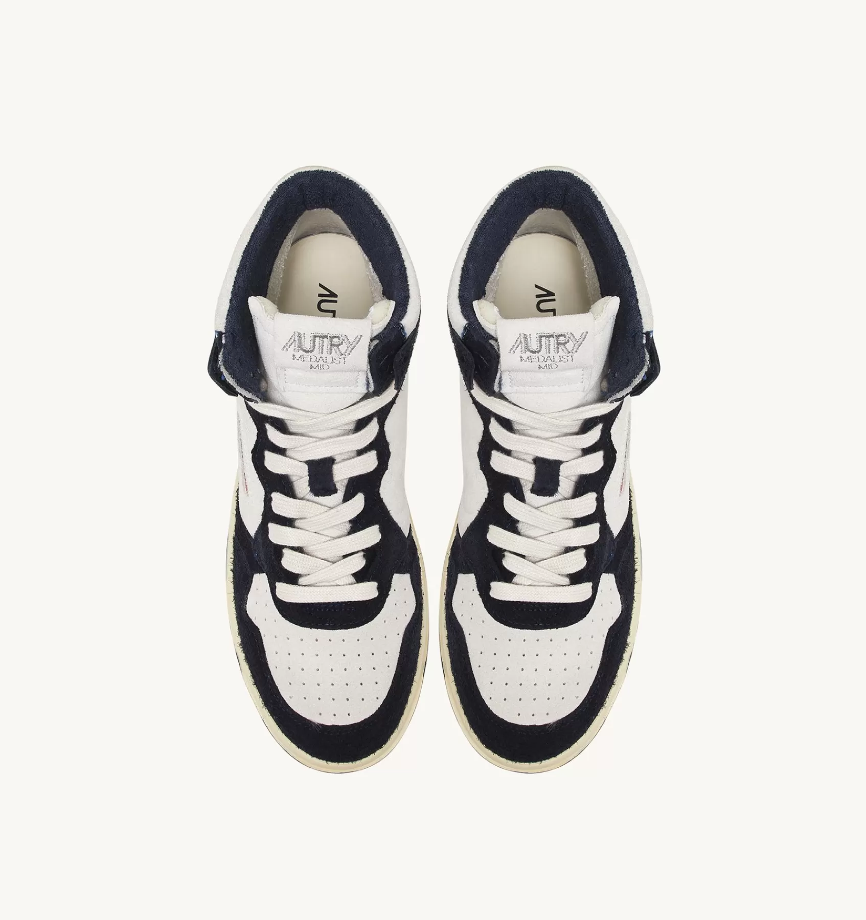 Männer AUTRY Sneakers Medalist Mid Aus Wildleder In Blau Und Beige