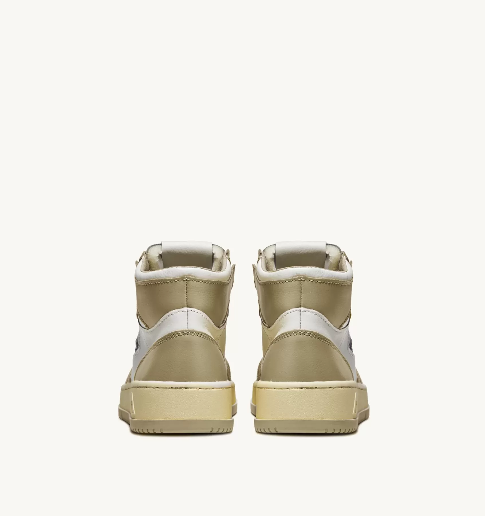 Männer AUTRY Sneakers Medalist Mid Aus Zweifarbigem Leder In Weiss Und Mud