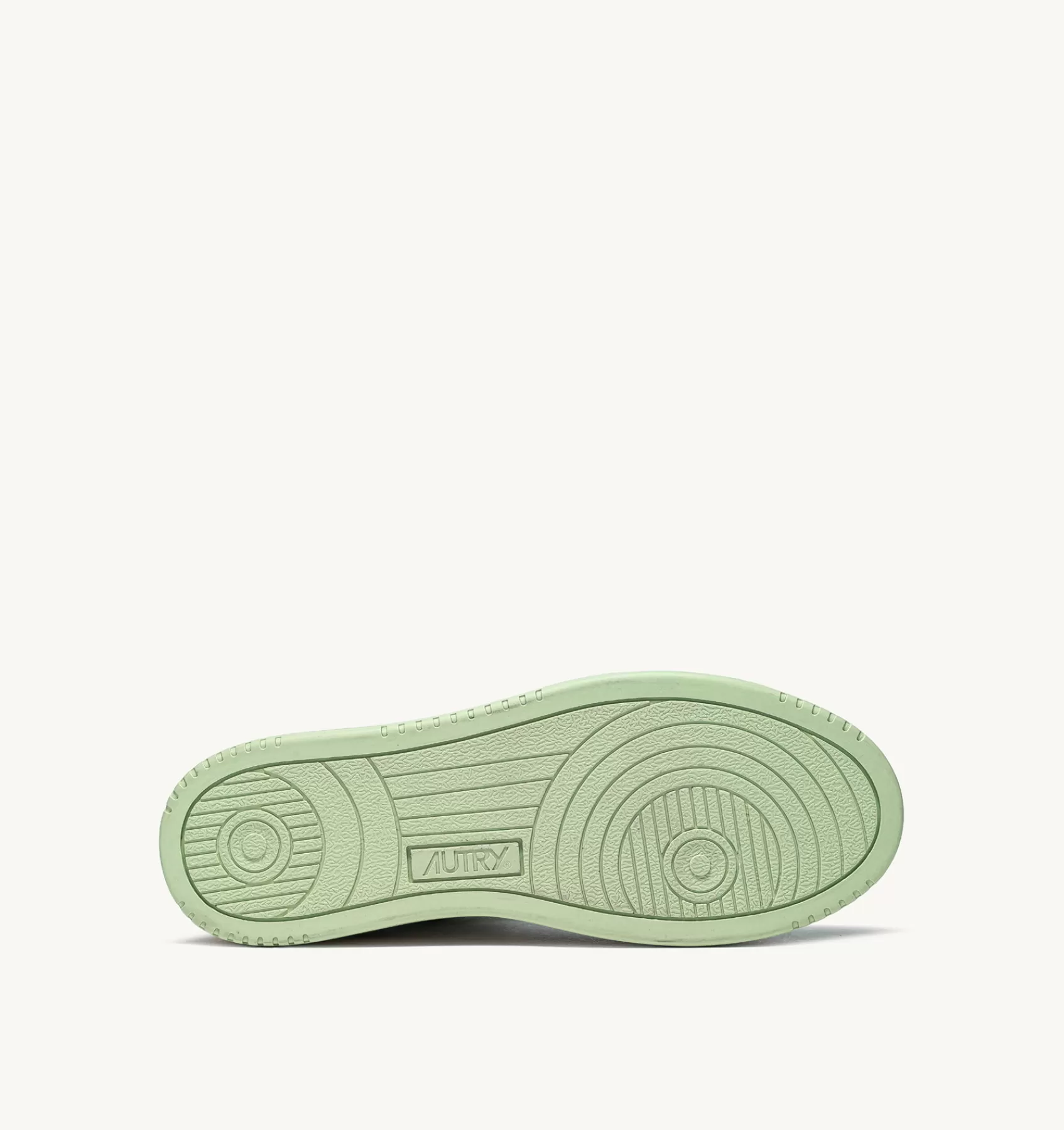 Frauen AUTRY Sneakers Medalist Mid Aus Zweifarbigem Leder Weiss Und Nile Green
