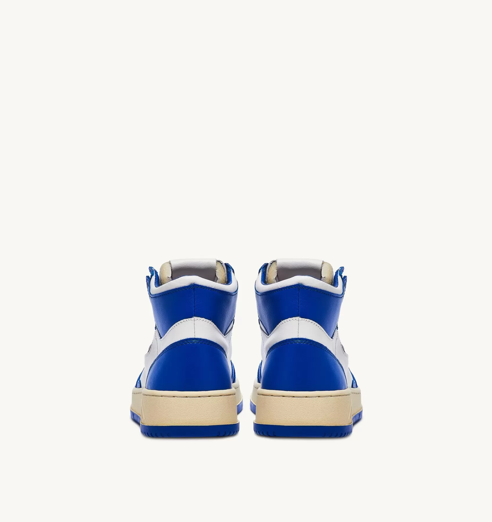 Männer AUTRY Sneakers Medalist Mid Aus Zweifarbigem Leder Weiss Und Prince Blue