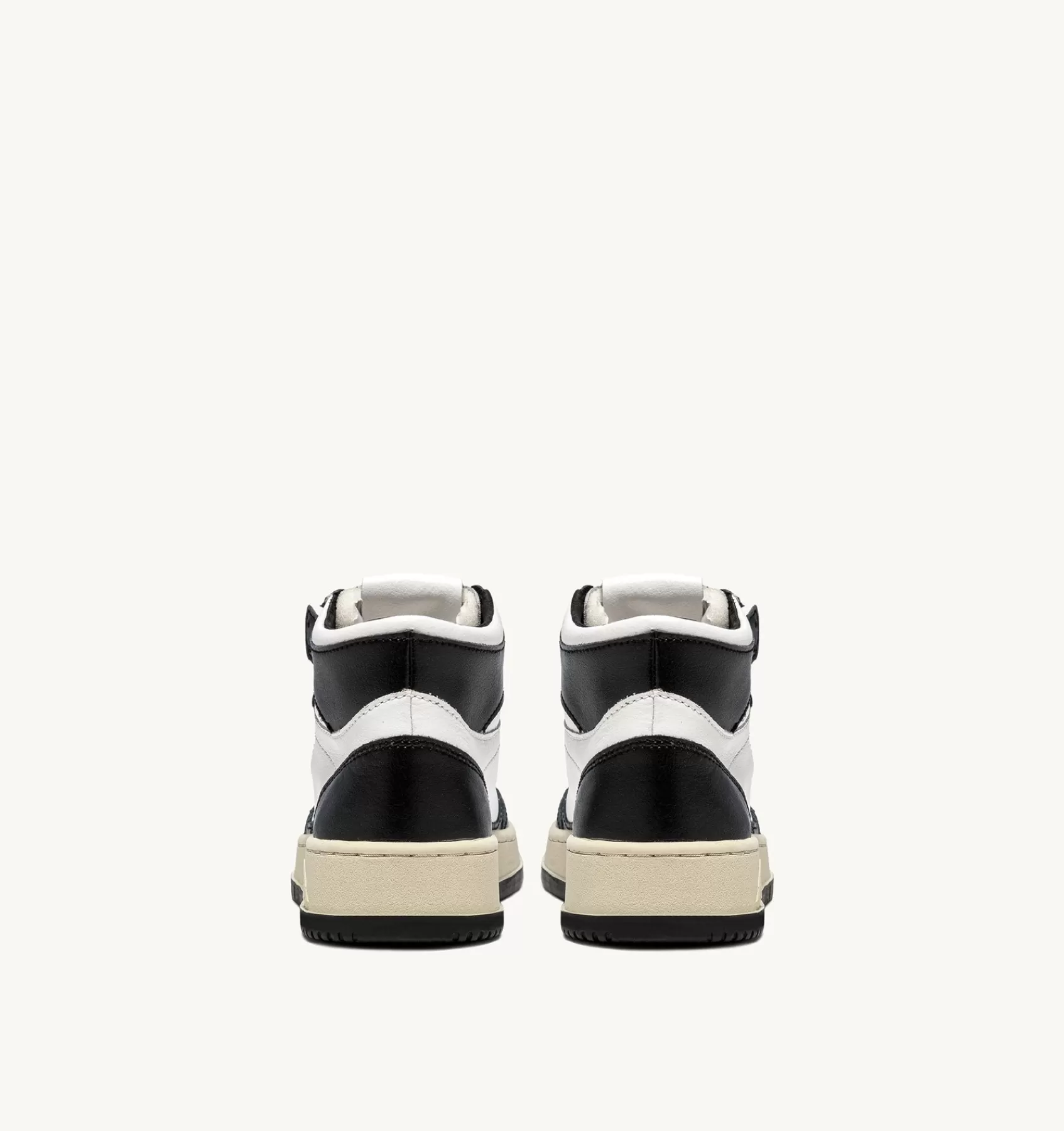 Männer AUTRY Sneakers Medalist Mid Aus Zweifarbigem Leder Weiss Und Schwarz