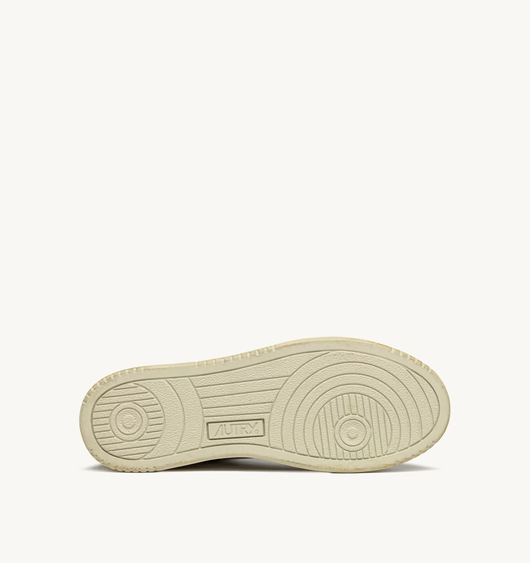 Männer AUTRY Sneakers Medalist Mid Super Vintage Aus Leder Yellowing Mit Weiss Und Blau