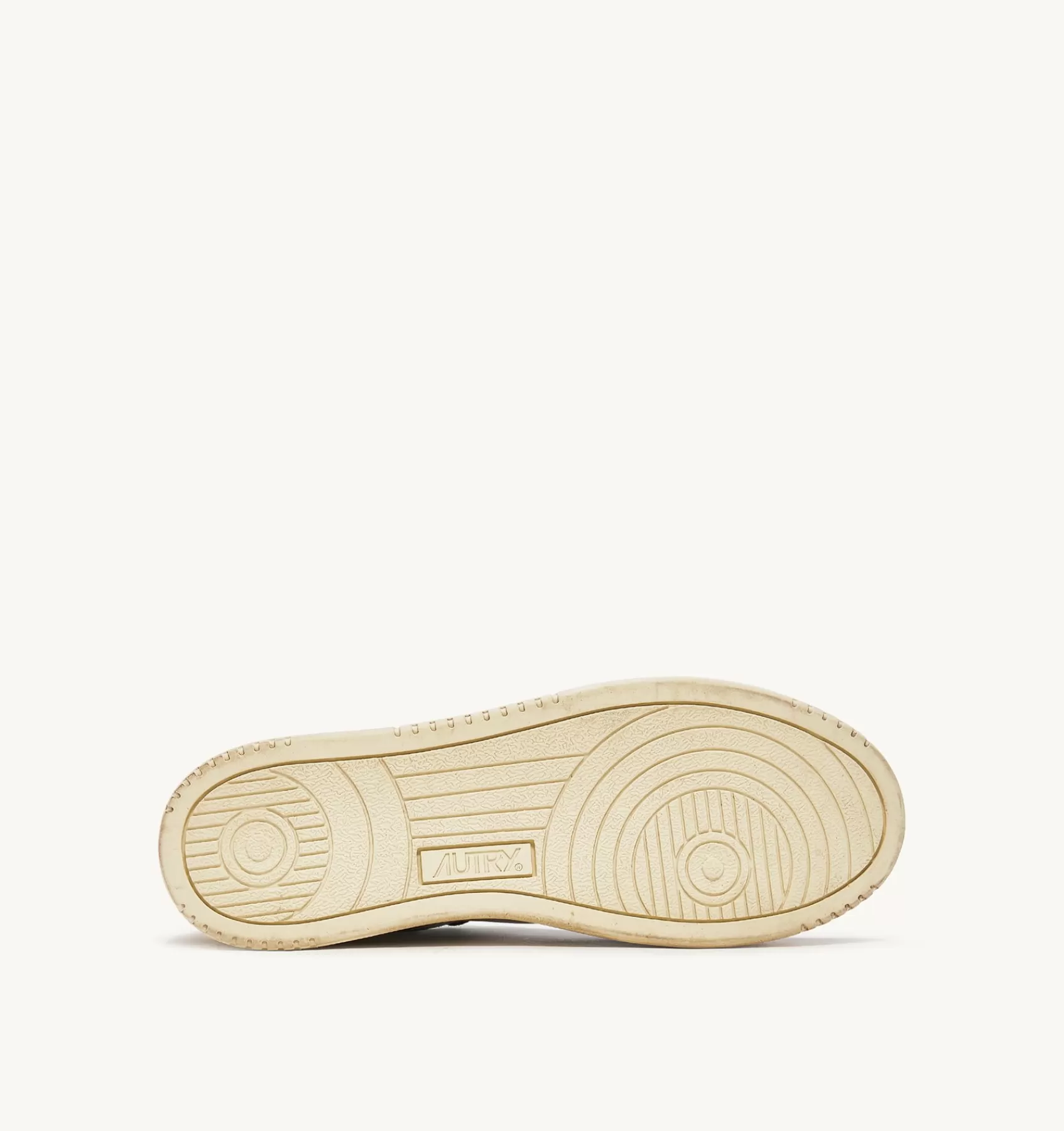 Männer AUTRY Sneakers Super Vintage Low Aus Leder In Weiss, Braun Und Honey