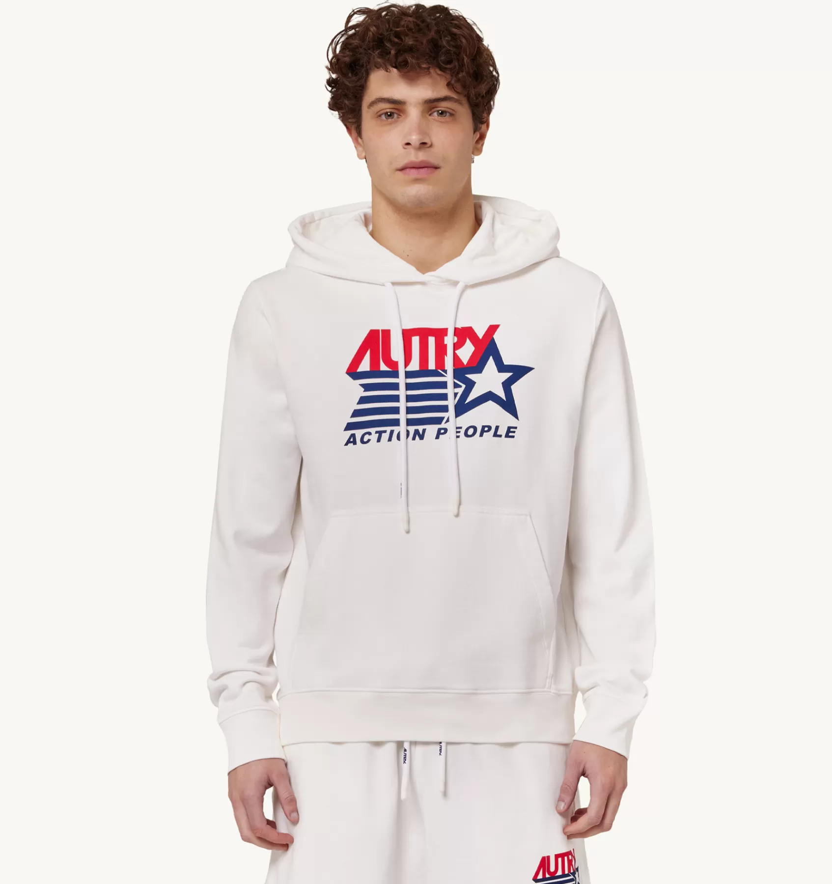 Männer AUTRY Sweatshirt Mit Kapuze Und Iconic Logo Weiss