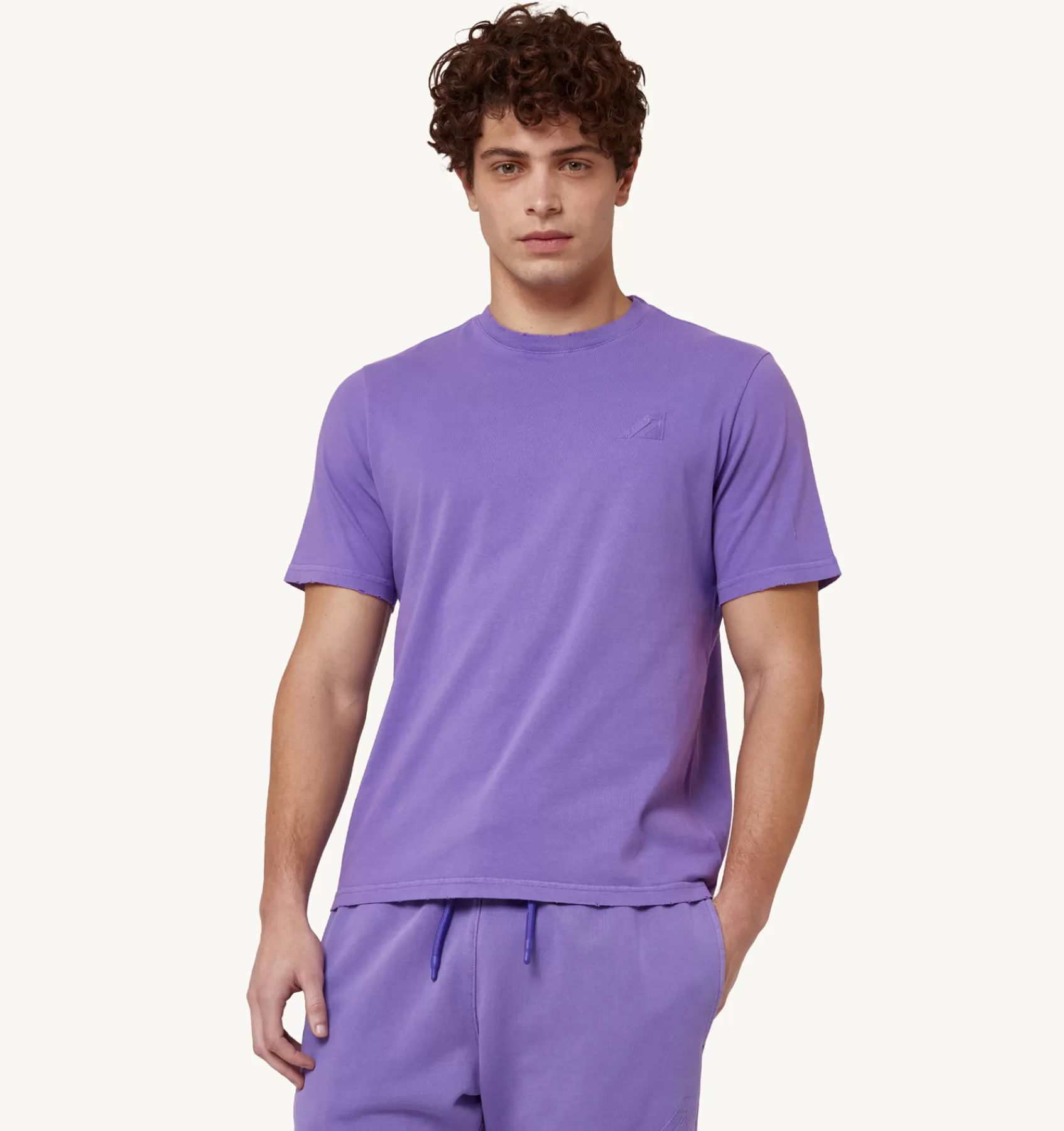 Männer AUTRY T-Shirt Mit Rundhalsausschnitt Supervintage Lila