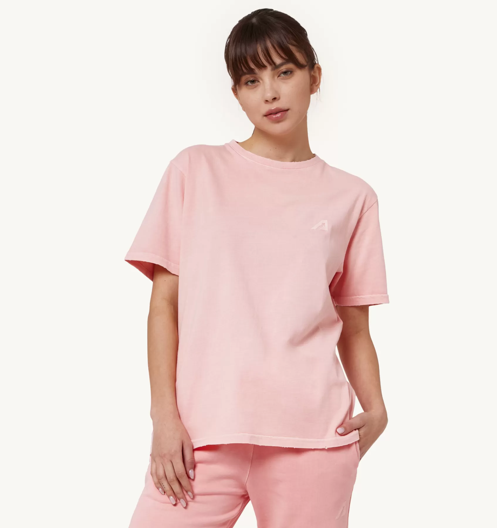 Frauen AUTRY T-Shirt Mit Rundhalsausschnitt Supervintage Rosa