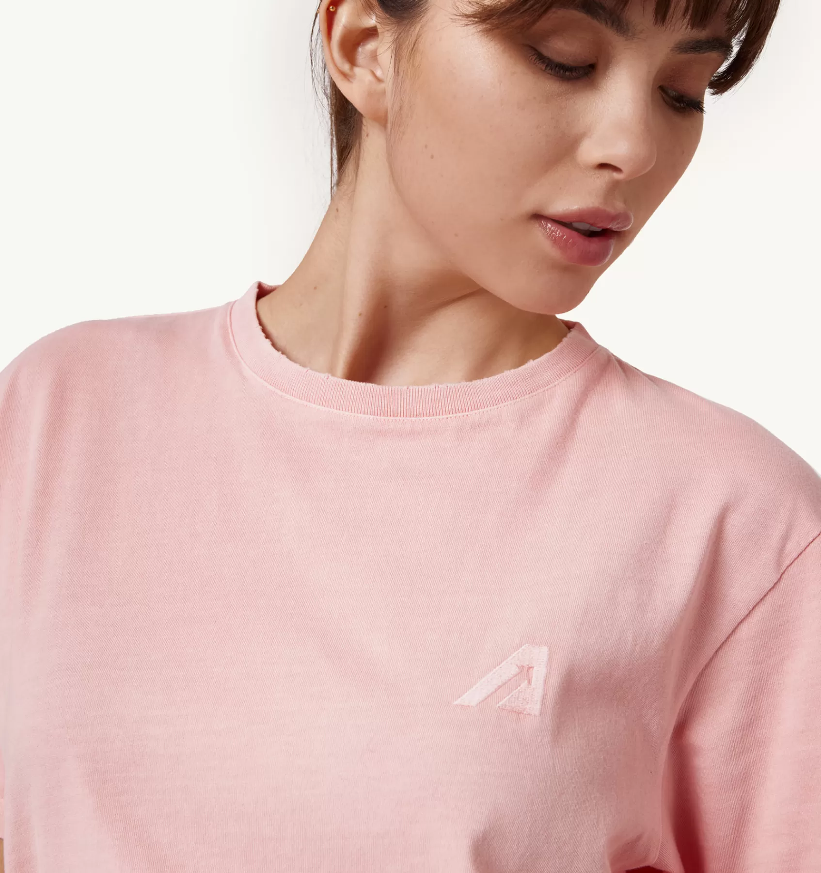 Frauen AUTRY T-Shirt Mit Rundhalsausschnitt Supervintage Rosa