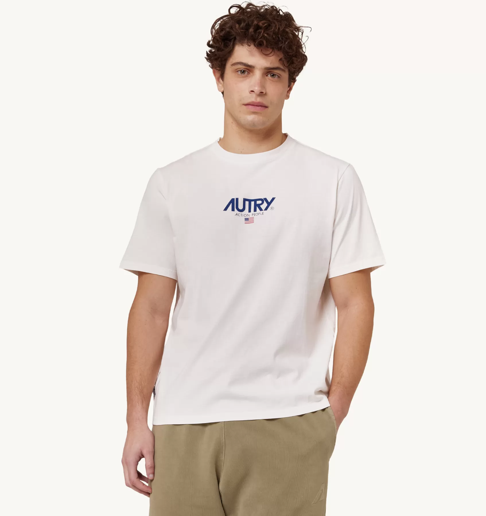 Männer AUTRY T-Shirt Mit Rundhalsausschnitt Und Iconic-Logo Weiss