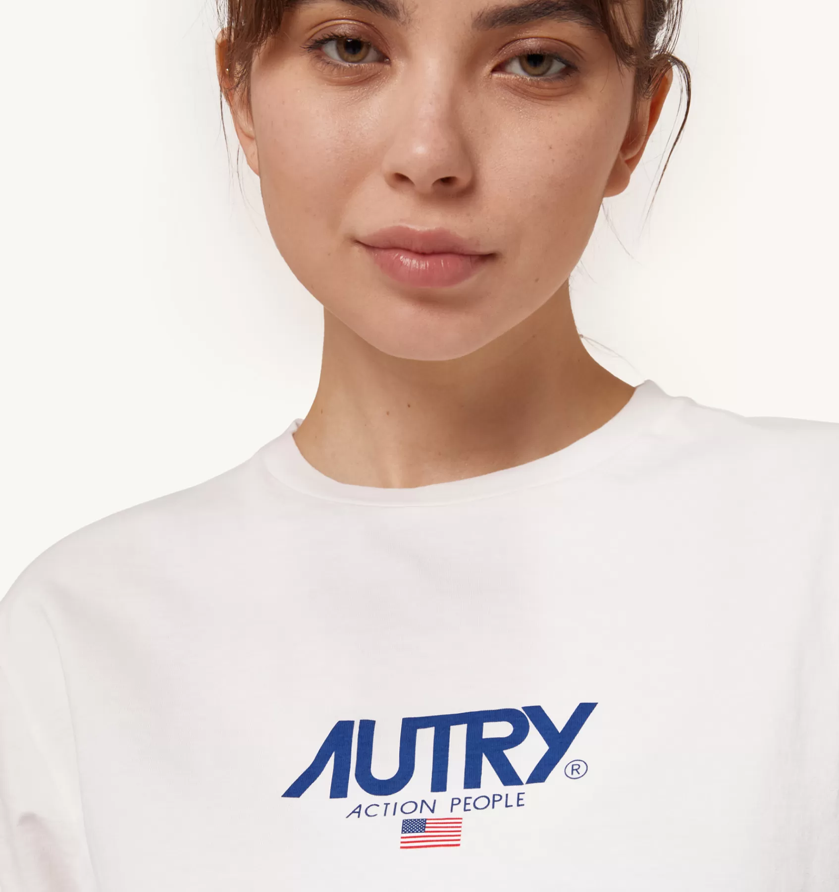 Frauen AUTRY T-Shirt Mit Rundhalsausschnitt Und Iconic-Logo Weiss